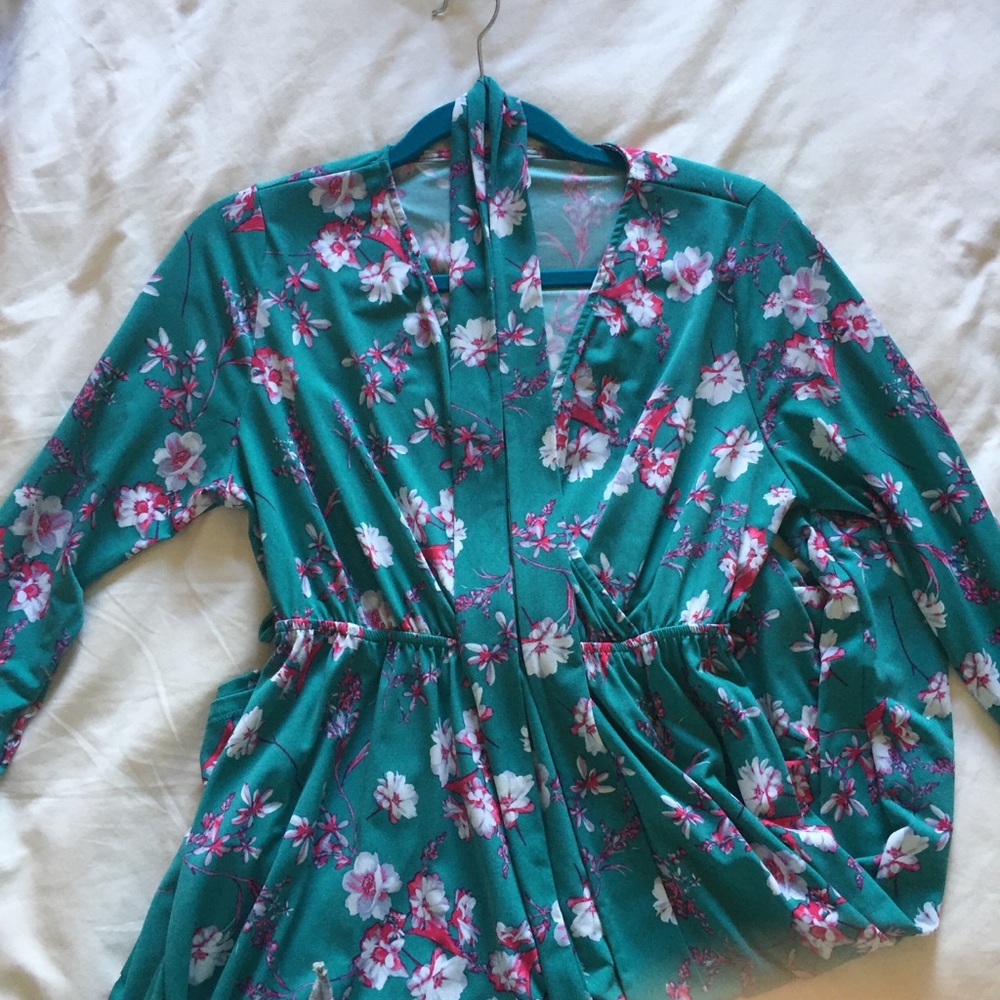 Maternity Nursing Wrap Dress quarter length sleeve